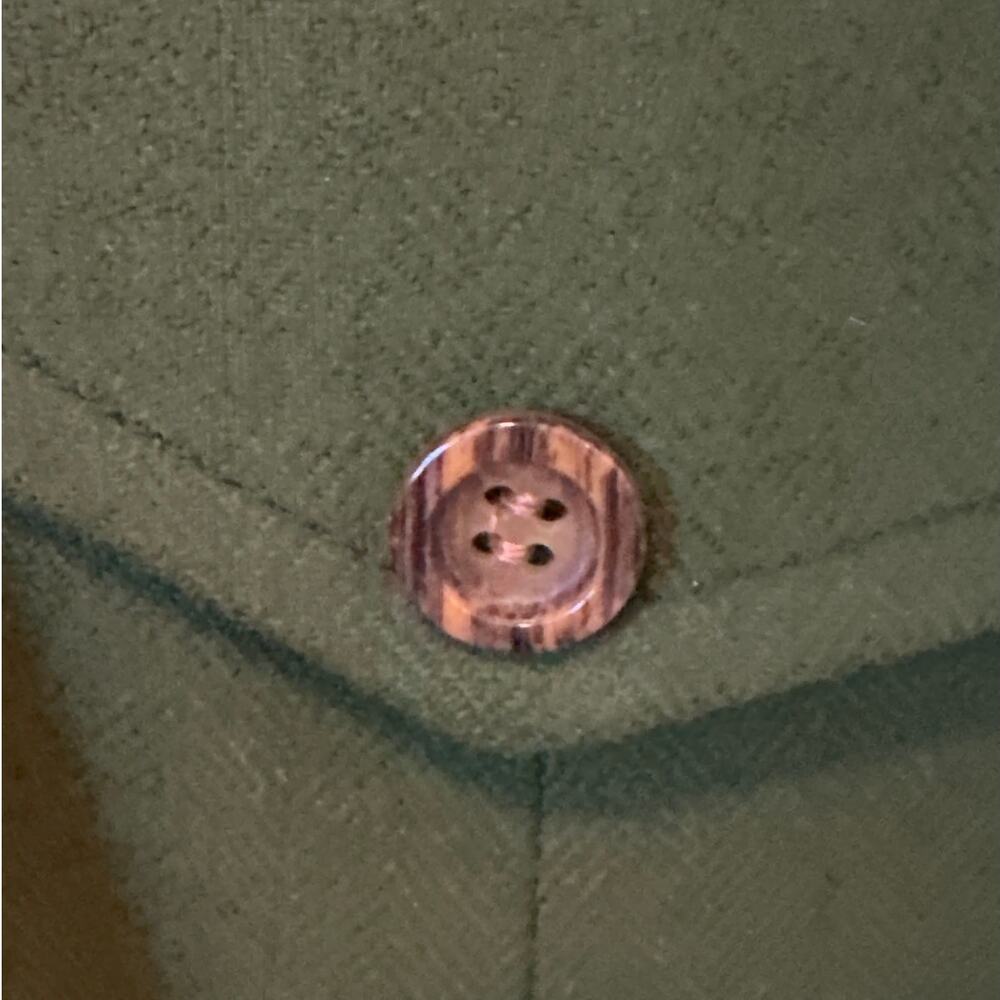 Vintage Pendleton Women’s 2-Button Virgin Wool Blazer Green Made in USA Sz 12 - Picture 6 of 15